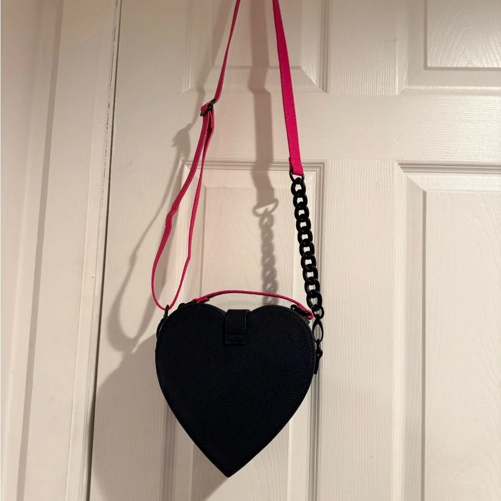 Disney Heart-Shaped Crossbody Bag with Pink Strap